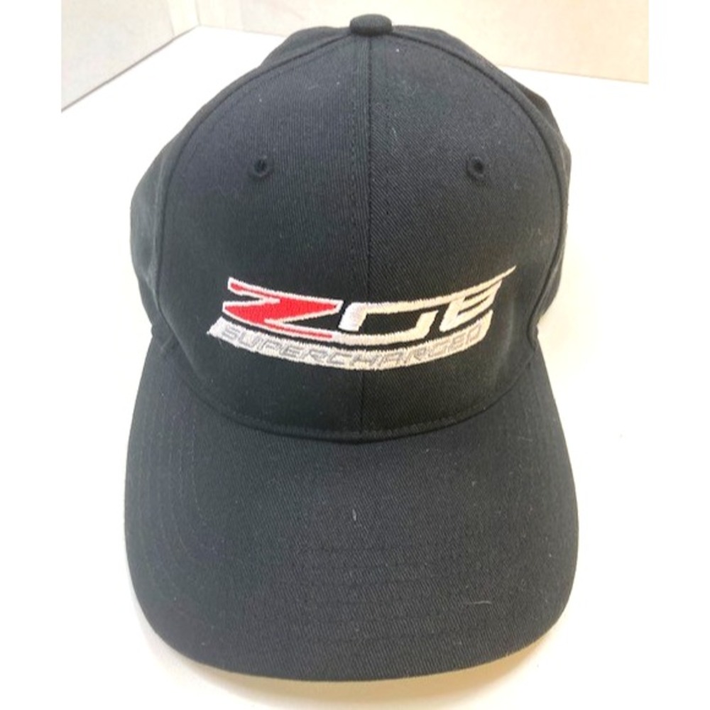 Z06 Supercharged Corvette Chevy Chevrolet Adjustable Ball Cap Hat Black - Picture 7 of 7